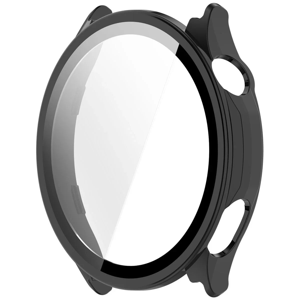 Schutzhülle mit Glas für OnePlus Watch Lite 45 mm / Oppo Watch S 45 mm, Bizon Case Watch Adamo, Schwarz