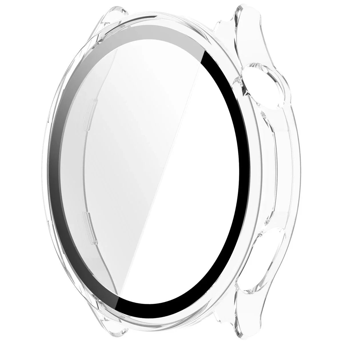 Schutzhülle mit Glas für OnePlus Watch Lite 45 mm / Oppo Watch S 45 mm, Bizon Case Watch Adamo, Transparent