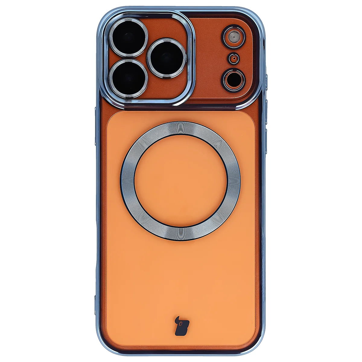 Handyhülle mit Kameraschutz und Magnetring für iPhone 17 Pro Max, Bizon Case GuardO, Transparent-Blau