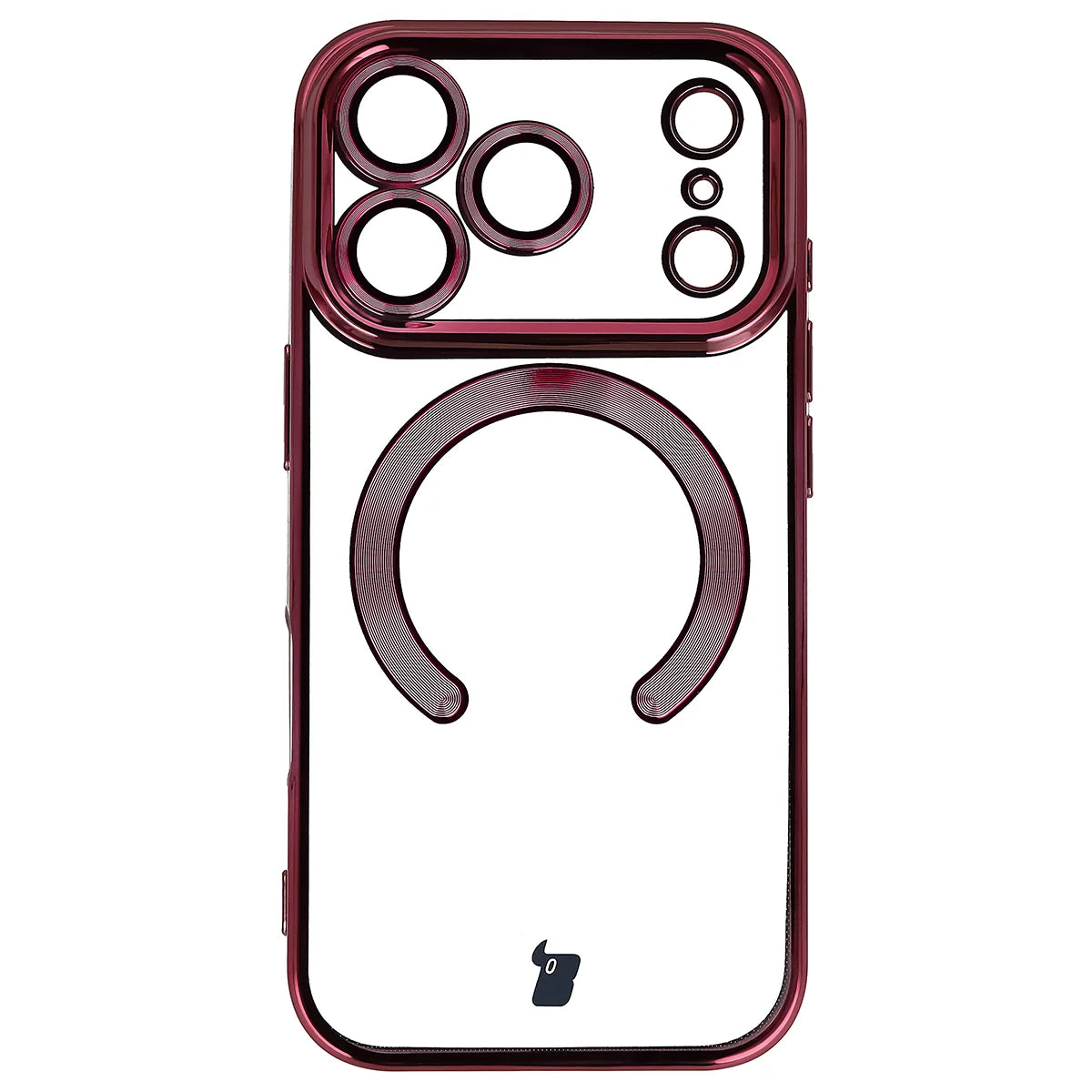 Handyhülle mit Kameraschutz und Magnetring für iPhone 18 Pro / 17 Pro, Bizon Case GuardO, Burgunderrot (2/5)