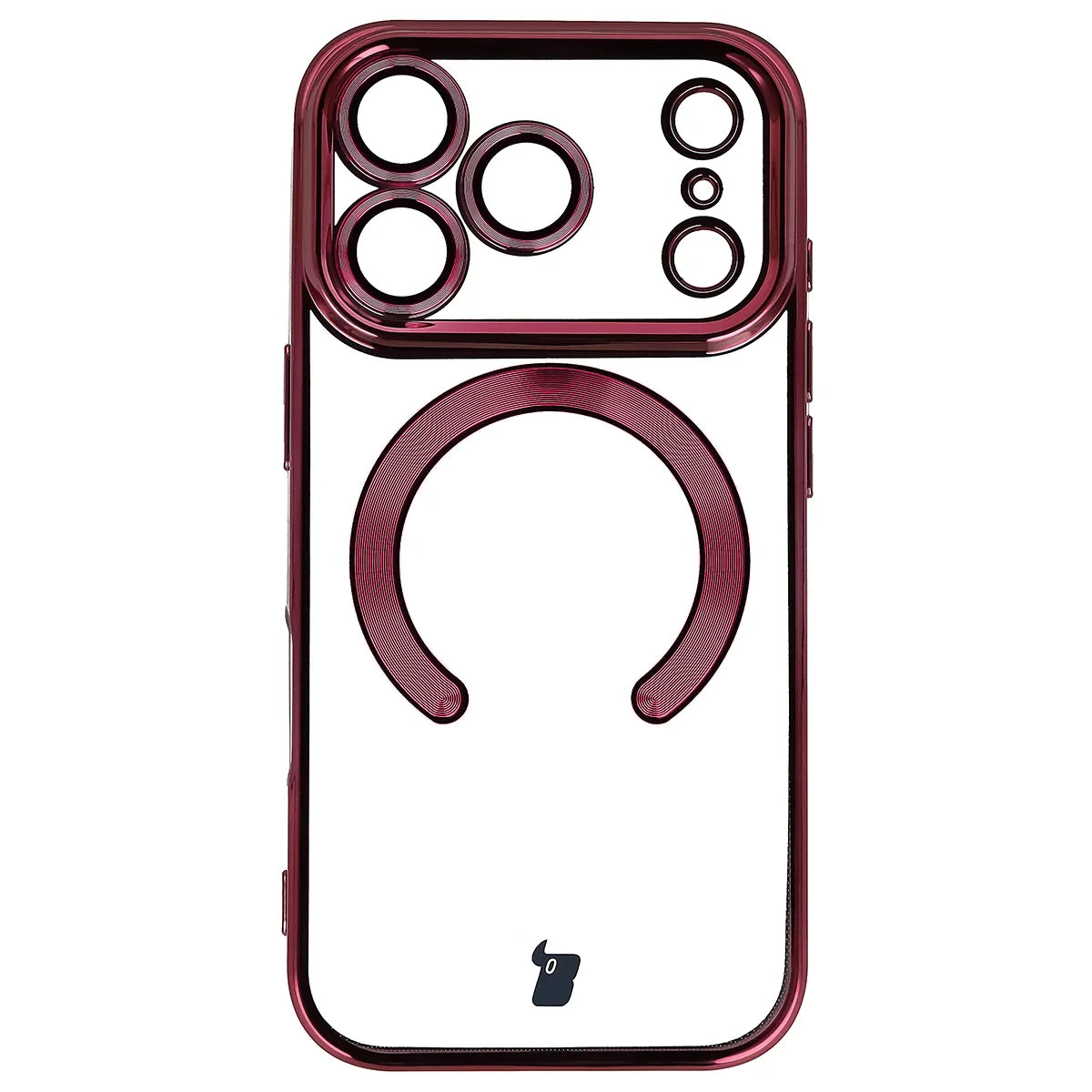 Handyhülle mit Kameraschutz und Magnetring für iPhone 18 Pro Max / 17 Pro Max, Bizon Case GuardO, Burgunderrot (2/5)