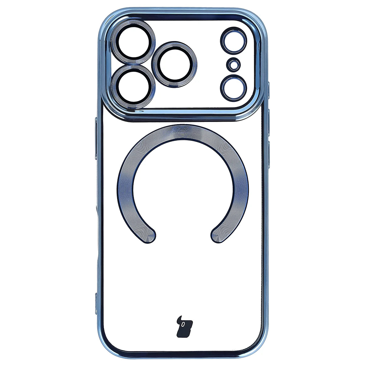 Handyhülle mit Kameraschutz und Magnetring für iPhone 18 Pro Max / 17 Pro Max, Bizon Case GuardO, Transparent-Blau (2/5)
