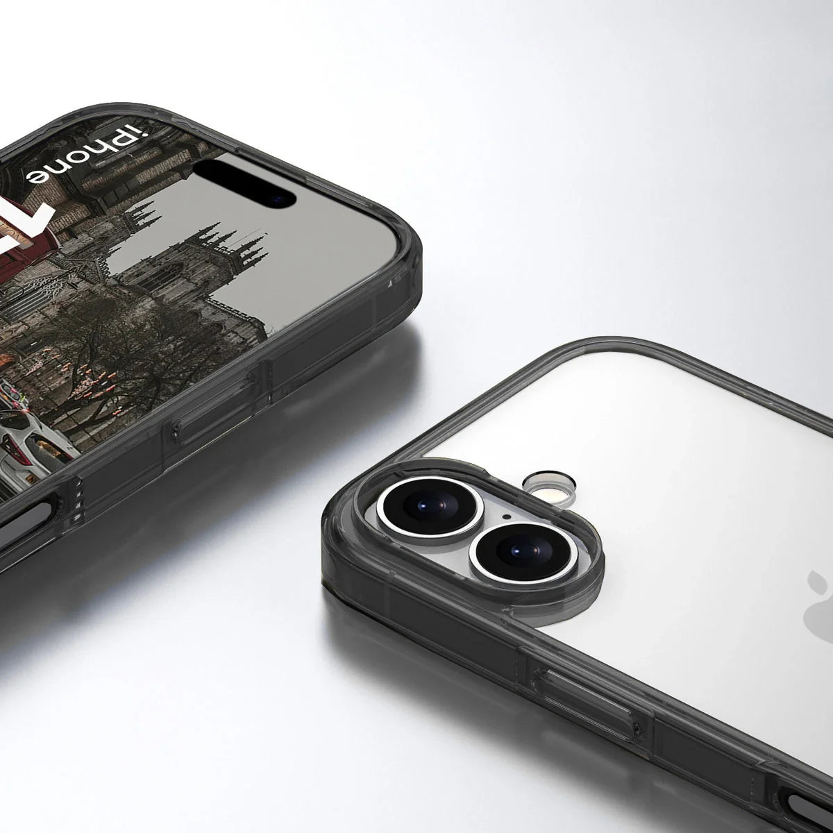 Handyhülle für iPhone 17, Bizon Case Halo, Getönt-Schwarz