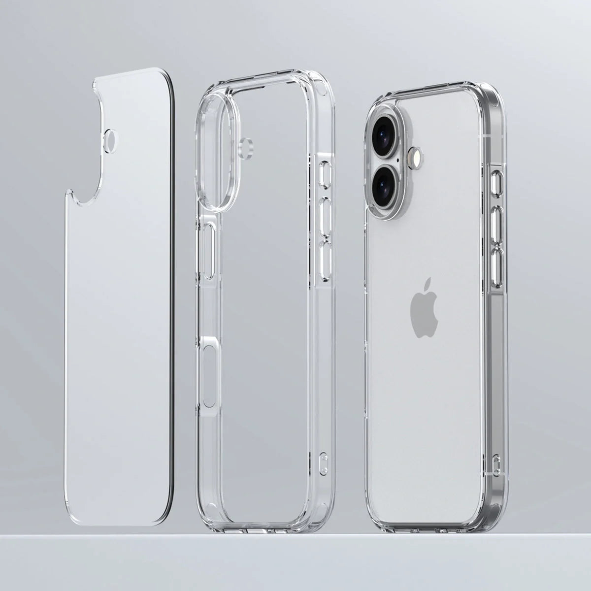 Handyhülle für iPhone 17, Bizon Case Halo, Transparent