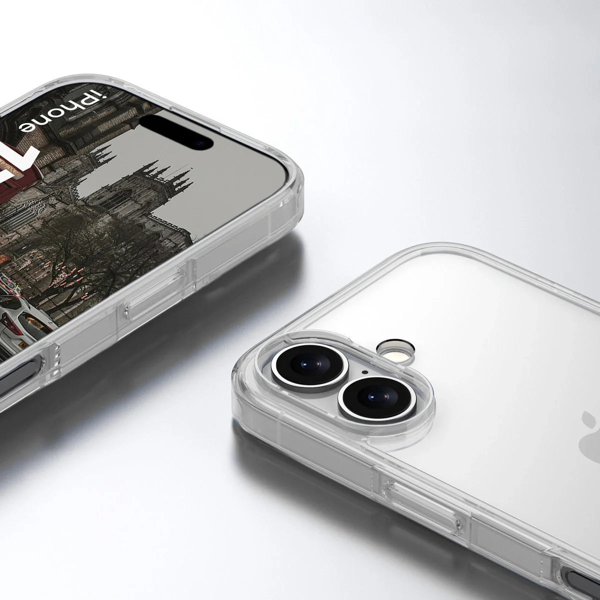 Handyhülle für iPhone 17, Bizon Case Halo, Transparent