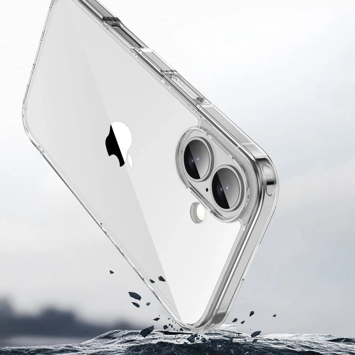 Handyhülle für iPhone 17, Bizon Case Halo, Transparent