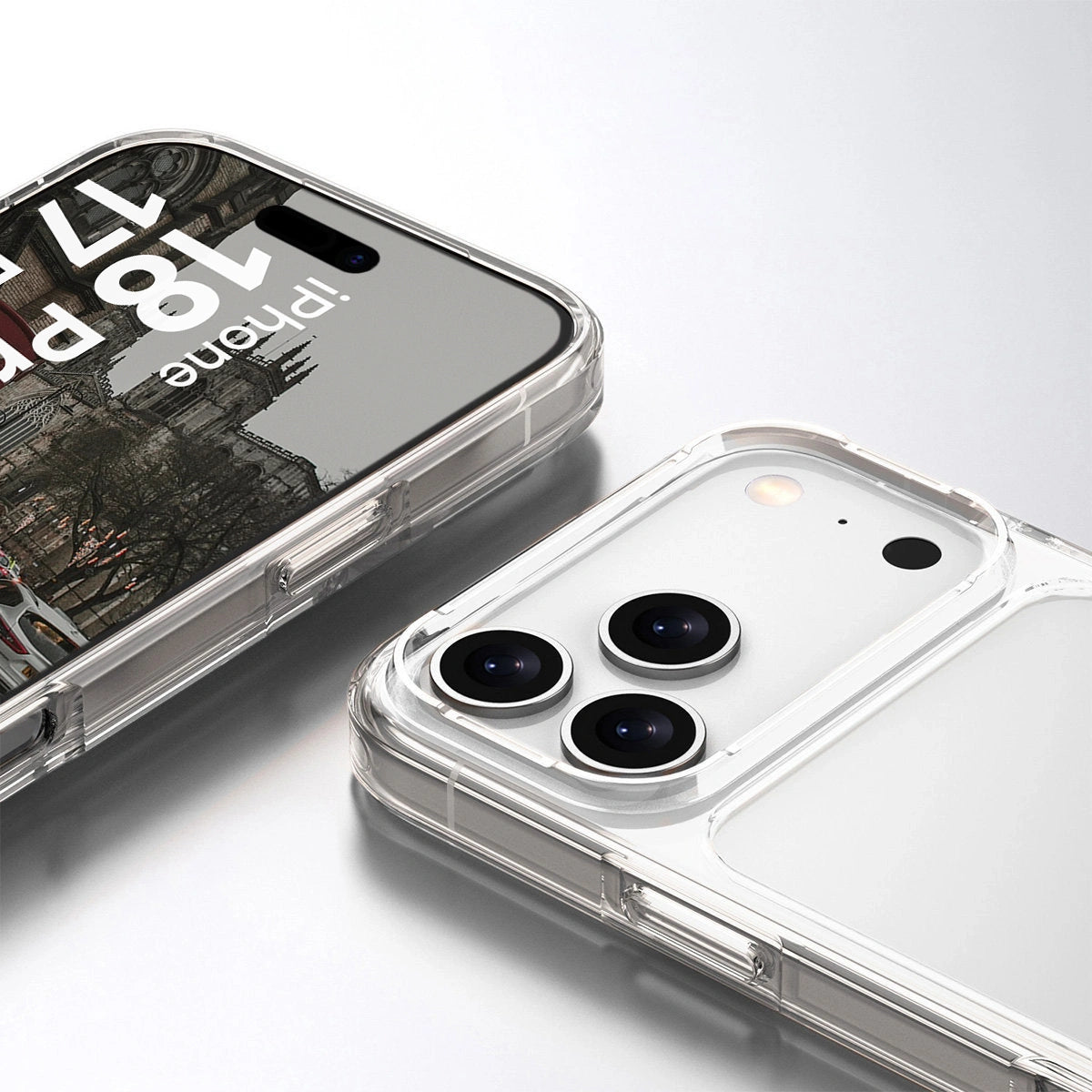 Handyhülle für iPhone 18 Pro / 17 Pro, Bizon Case Halo, Transparent