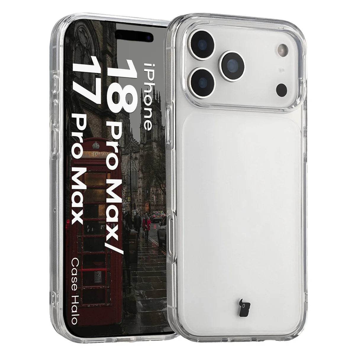 Handyhülle für iPhone 18 Pro Max / 17 Pro Max, Bizon Case Halo, Transparent