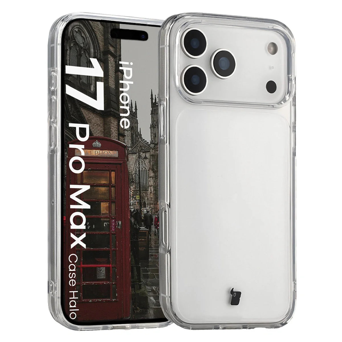Handyhülle für iPhone 17 Pro Max, Bizon Case Halo, Transparent