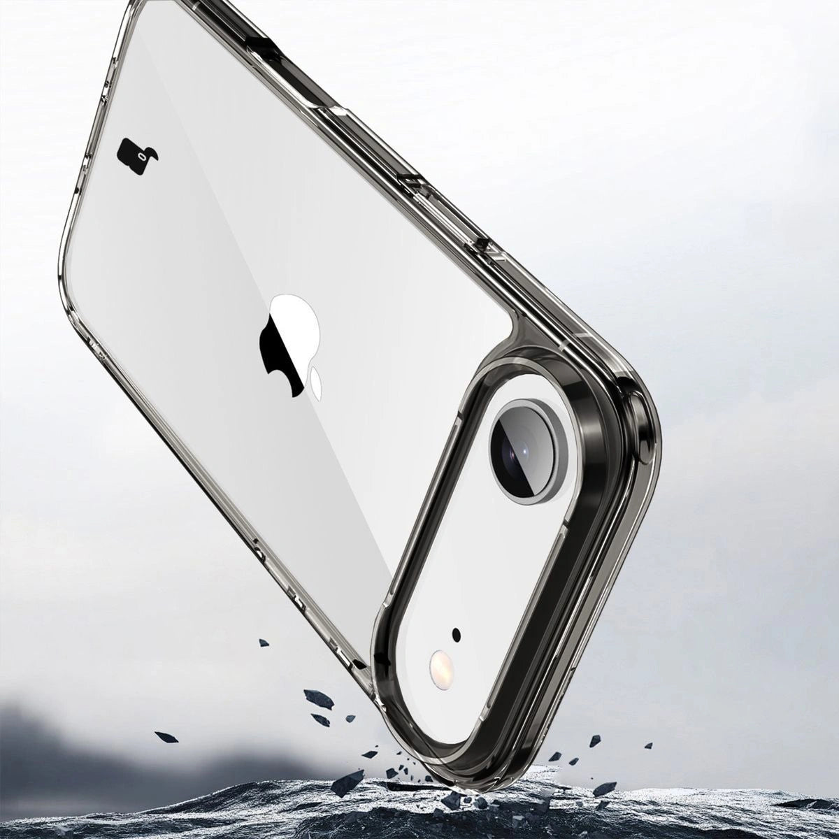 Handyhülle für iPhone Air, Bizon Case Halo, Getönt-Schwarz