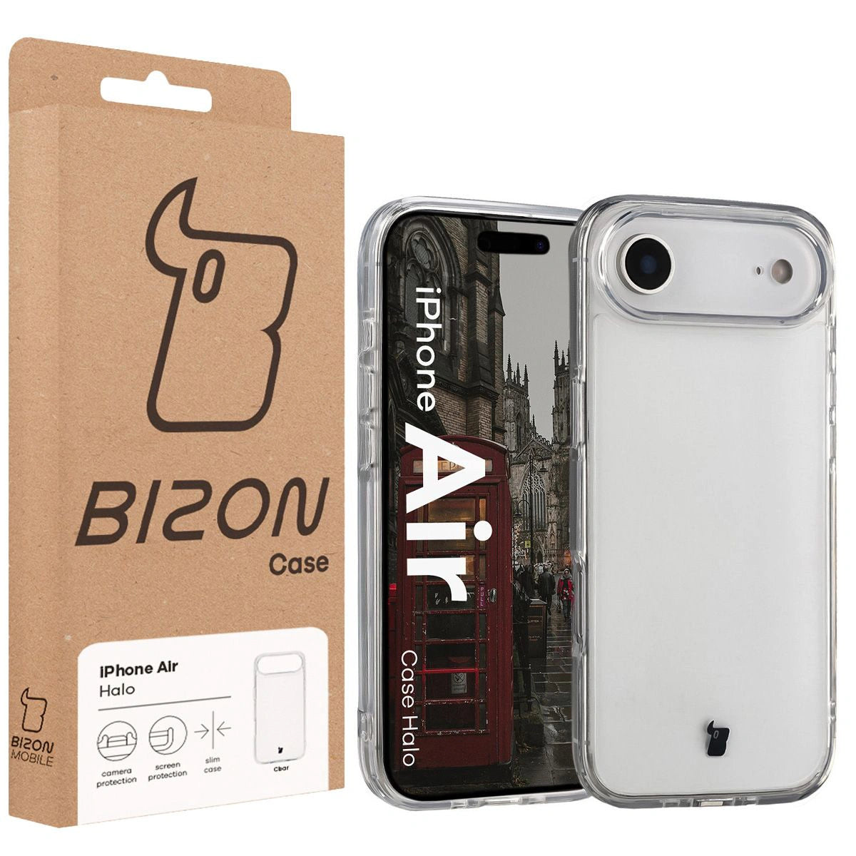 Handyhülle für iPhone Air, Bizon Case Halo, Transparent
