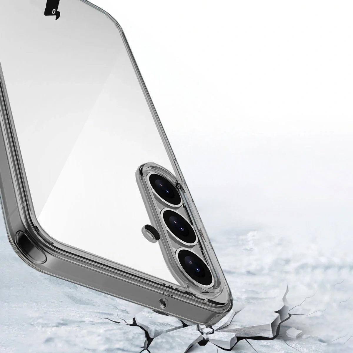 Handyhülle für Galaxy S25, Bizon Case Halo, Getönt-Schwarz