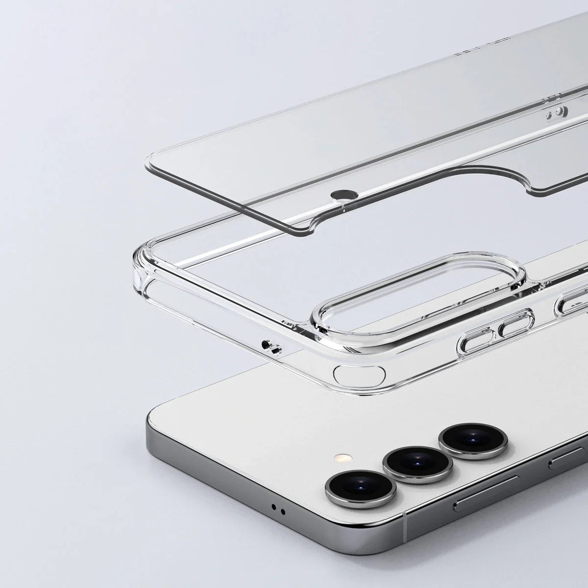 Handyhülle für Galaxy S25, Bizon Case Halo, Transparent