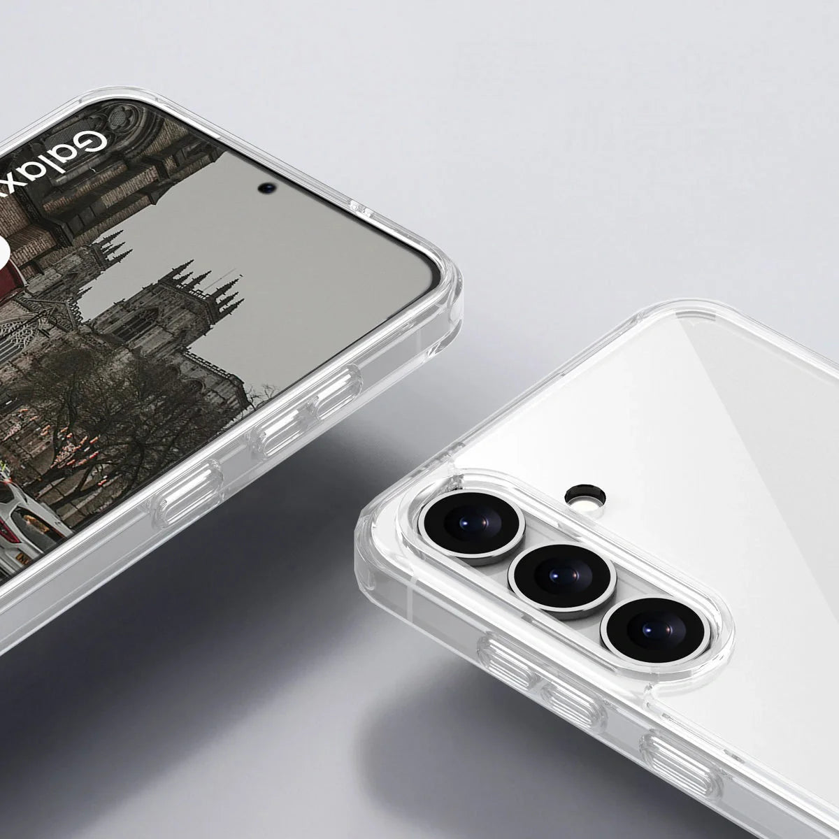 Handyhülle für Galaxy S25, Bizon Case Halo, Transparent