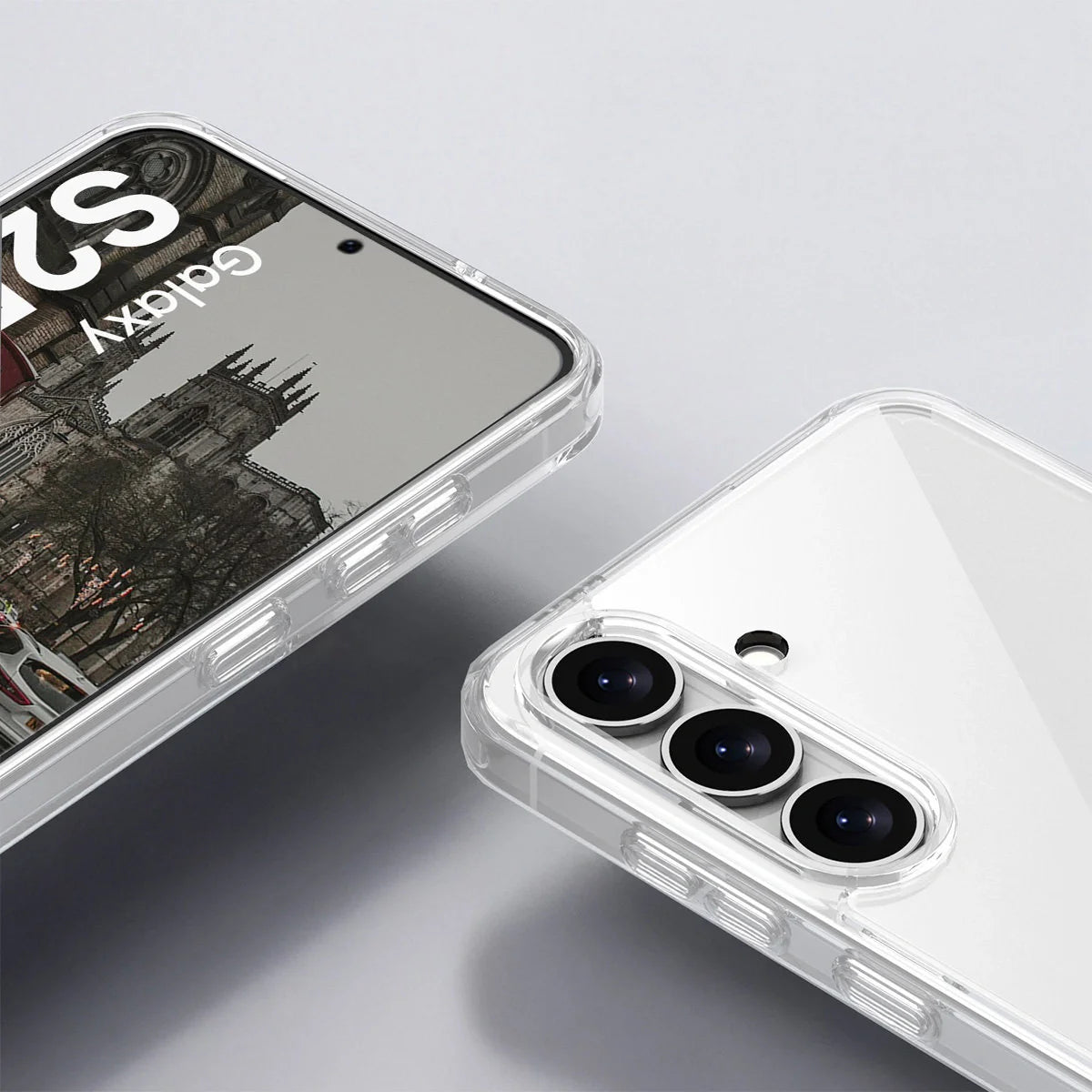 Handyhülle für Galaxy S25 Plus, Bizon Case Halo, Transparent