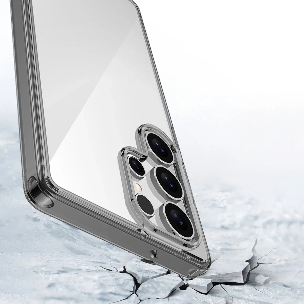 Handyhülle für Galaxy S25 Ultra, Bizon Case Halo, Getönt-Schwarz