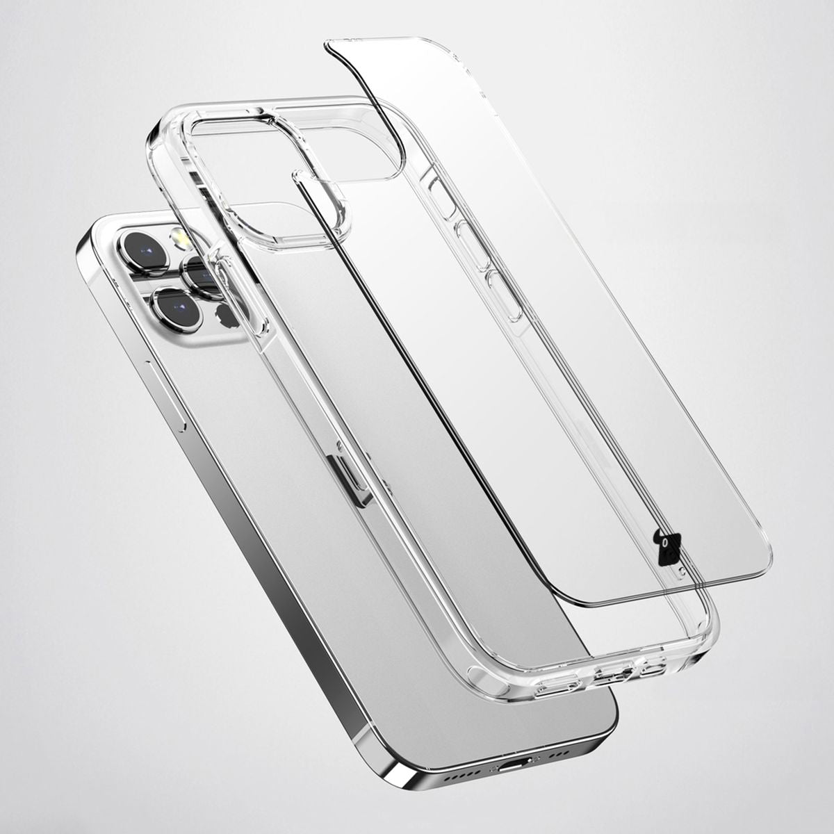 Handyhülle für iPhone 12 / 12 Pro, Bizon Case Halo, Transparent