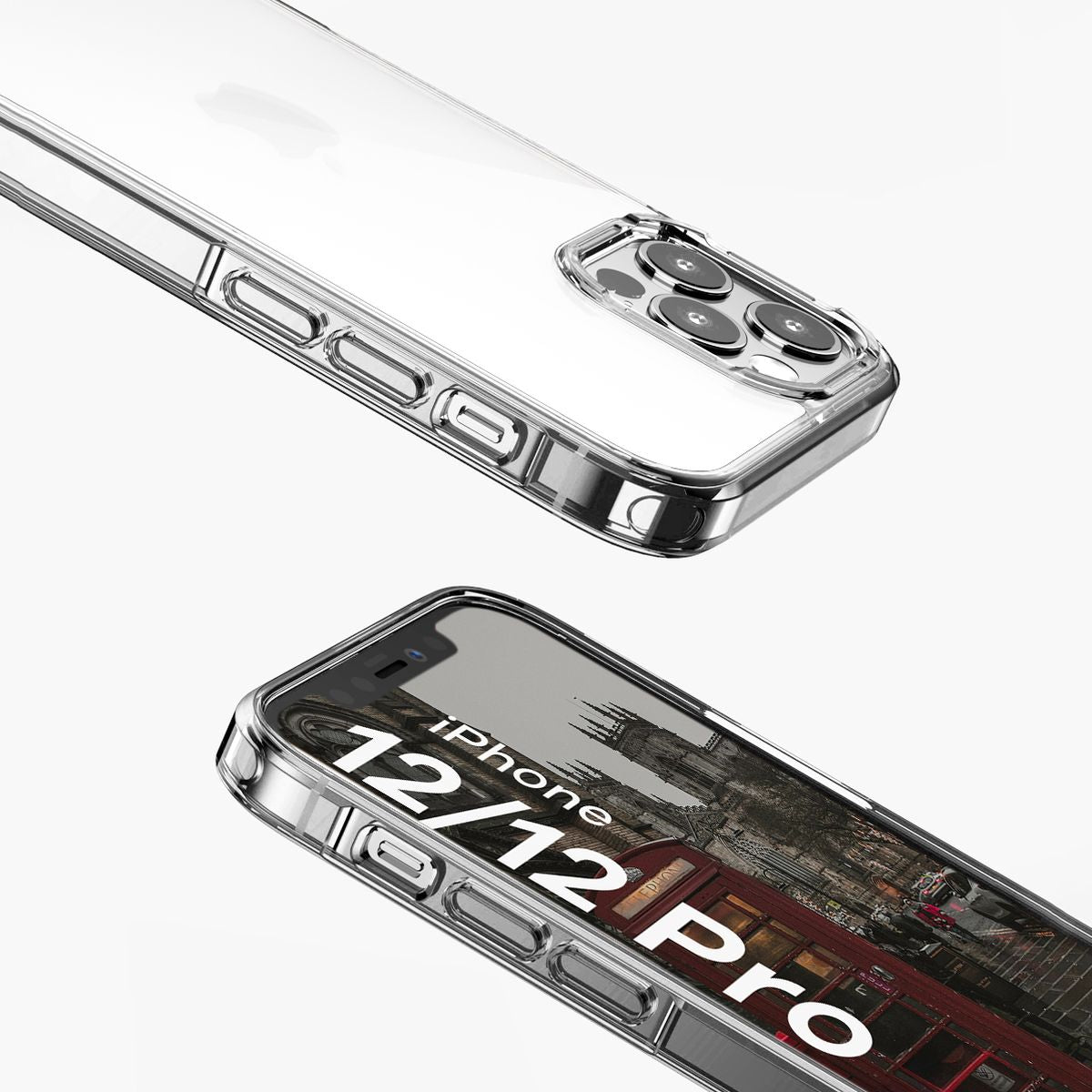 Handyhülle für iPhone 12 / 12 Pro, Bizon Case Halo, Transparent