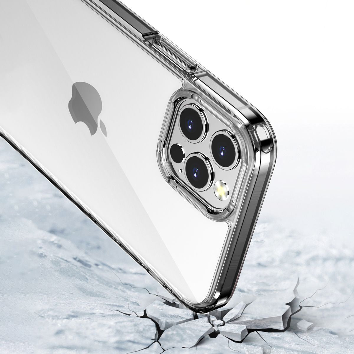 Handyhülle für iPhone 12 / 12 Pro, Bizon Case Halo, Transparent
