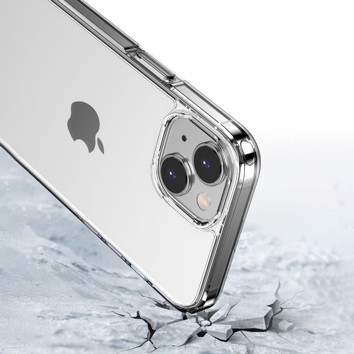 Handyhülle für iPhone 14 / 13, Bizon Case Halo, Transparent