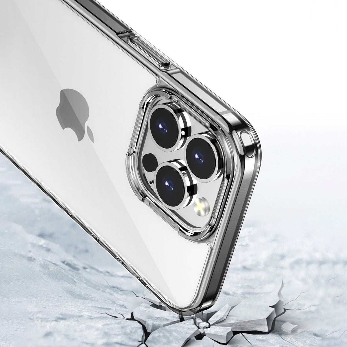 Handyhülle für iPhone 14 Pro, Bizon Case Halo, Transparent