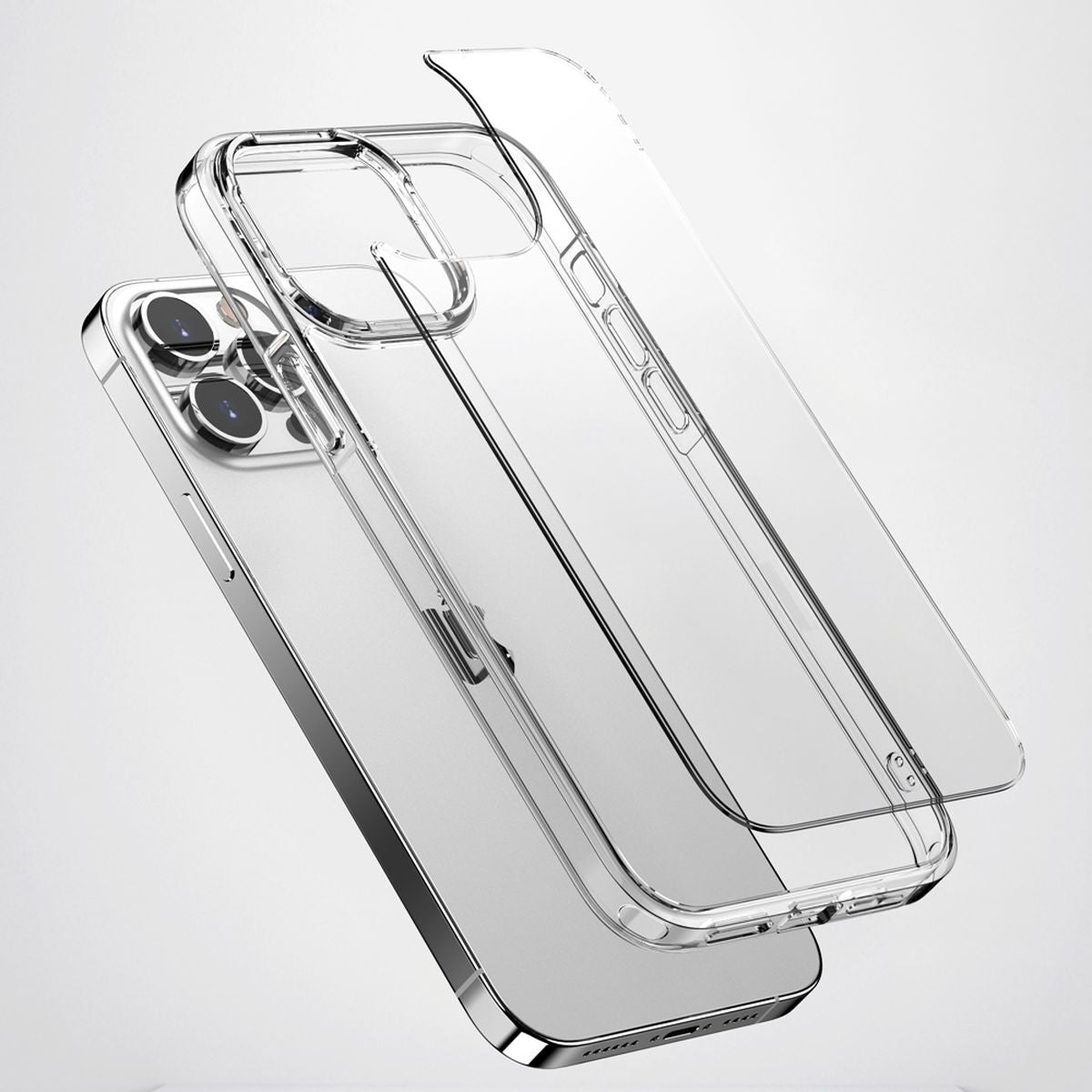 Handyhülle für iPhone 14 Pro Max, Bizon Case Halo, Transparent