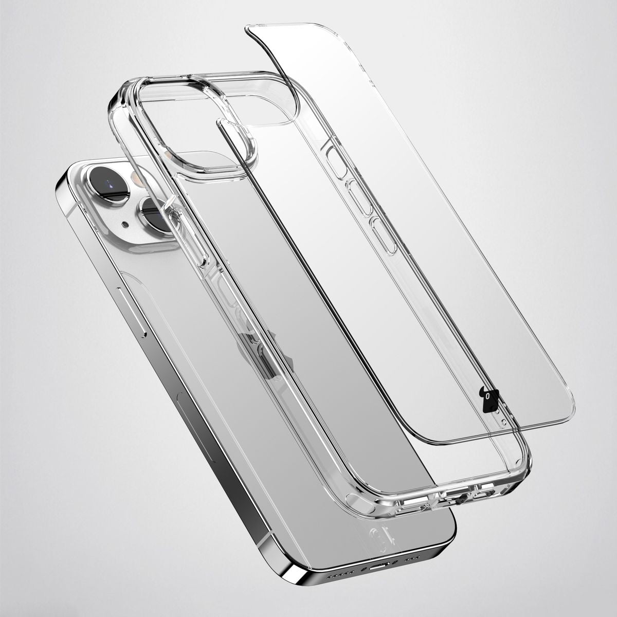 Handyhülle für iPhone 15, Bizon Case Halo, Transparent