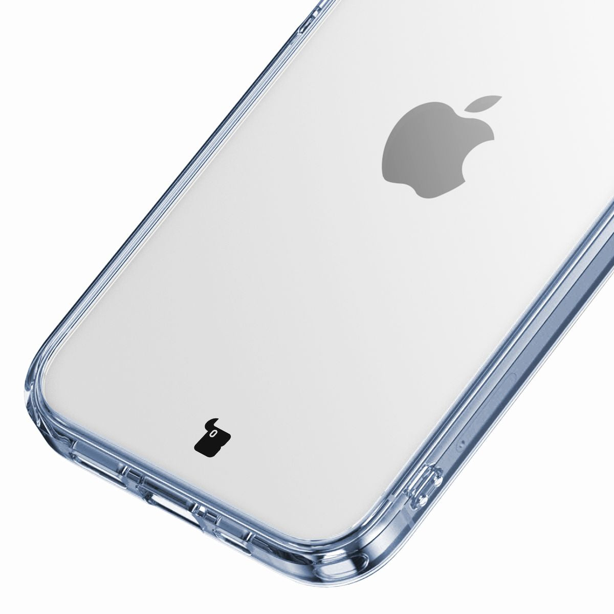 Handyhülle für iPhone 15 Pro, Bizon Case Halo, Transparent-Blau