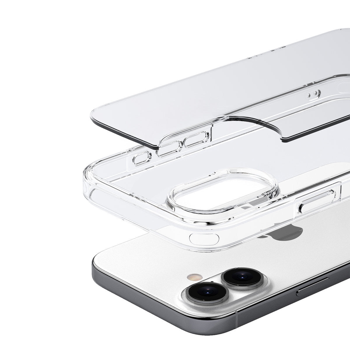 Handyhülle für iPhone 16, Bizon Case Halo, Transparent