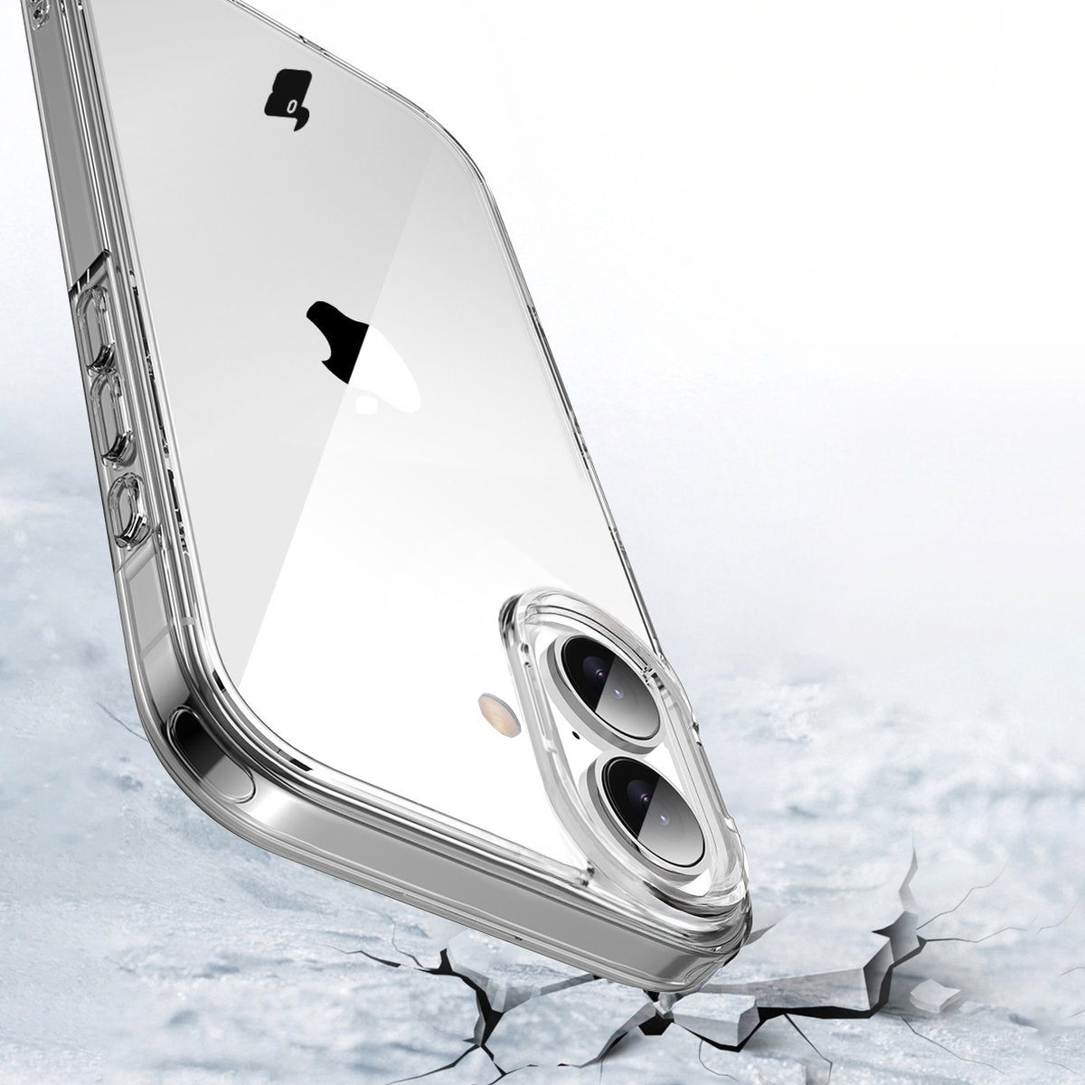 Handyhülle für iPhone 16 Plus, Bizon Case Halo, Transparent