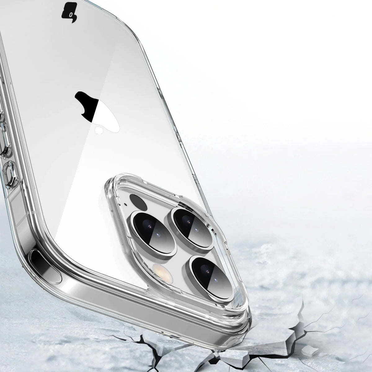 Handyhülle für iPhone 16 Pro Max, Bizon Case Halo, Transparent