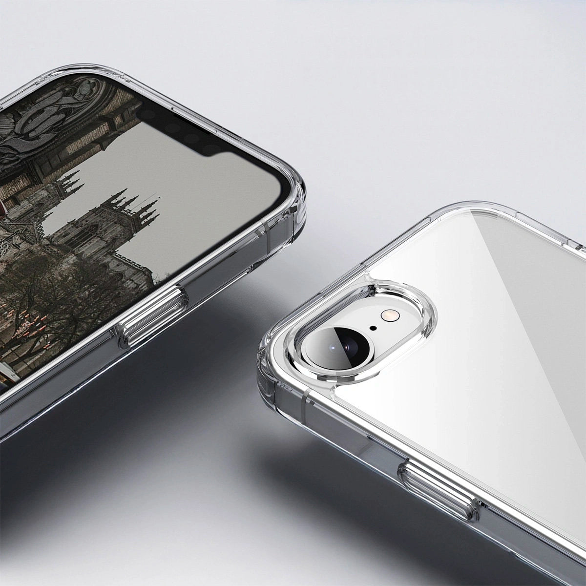 Handyhülle für iPhone 17e / 16e, Bizon Case Halo, Getönt-Schwarz