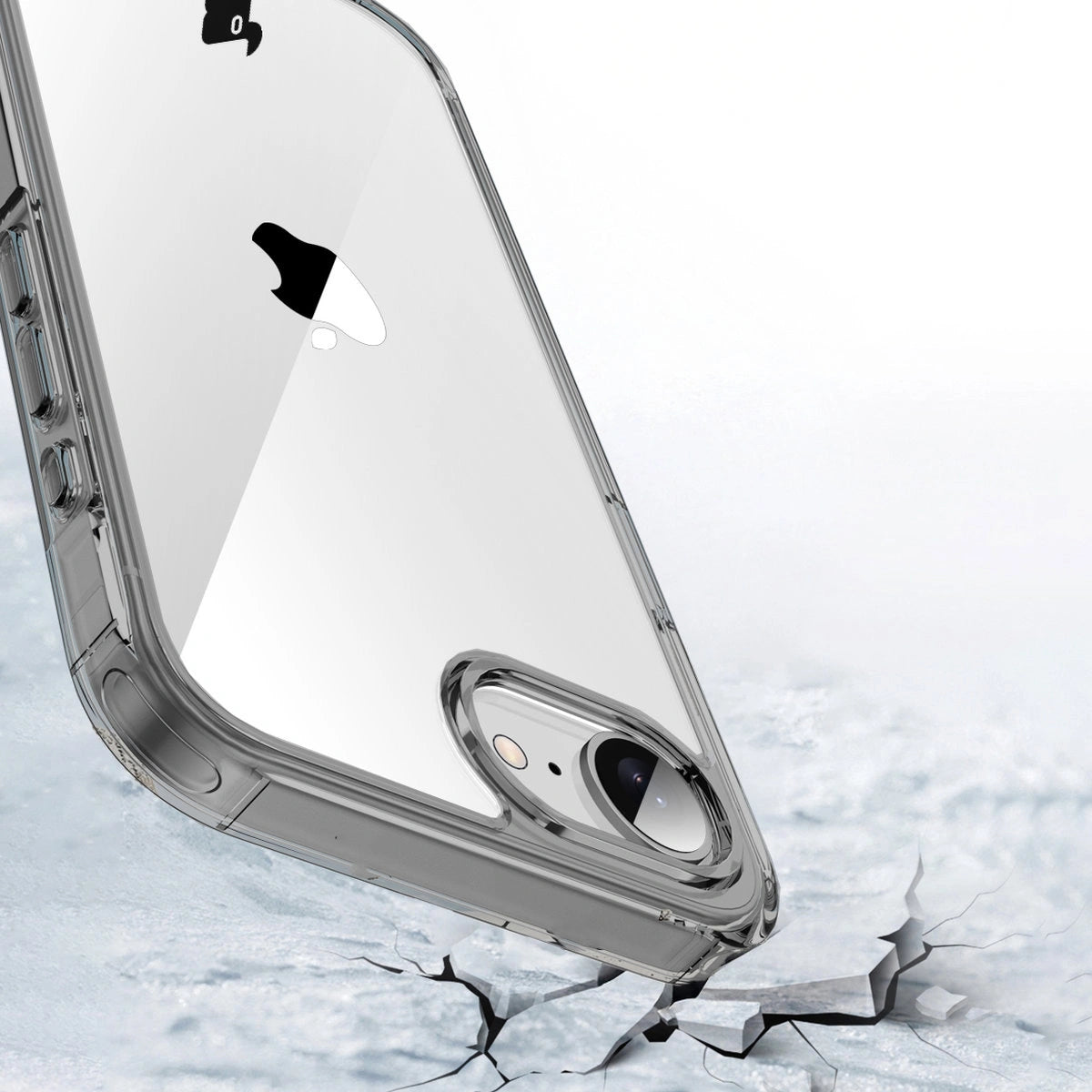 Handyhülle für iPhone 17e / 16e, Bizon Case Halo, Getönt-Schwarz