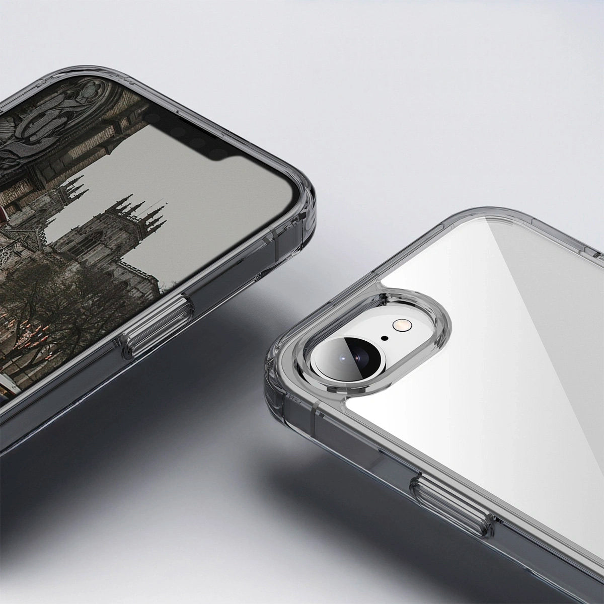 Handyhülle für iPhone 17e / 16e, Bizon Case Halo, Transparent