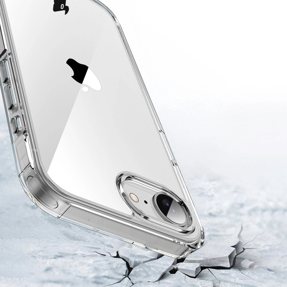 Handyhülle für iPhone 17e / 16e, Bizon Case Halo, Transparent