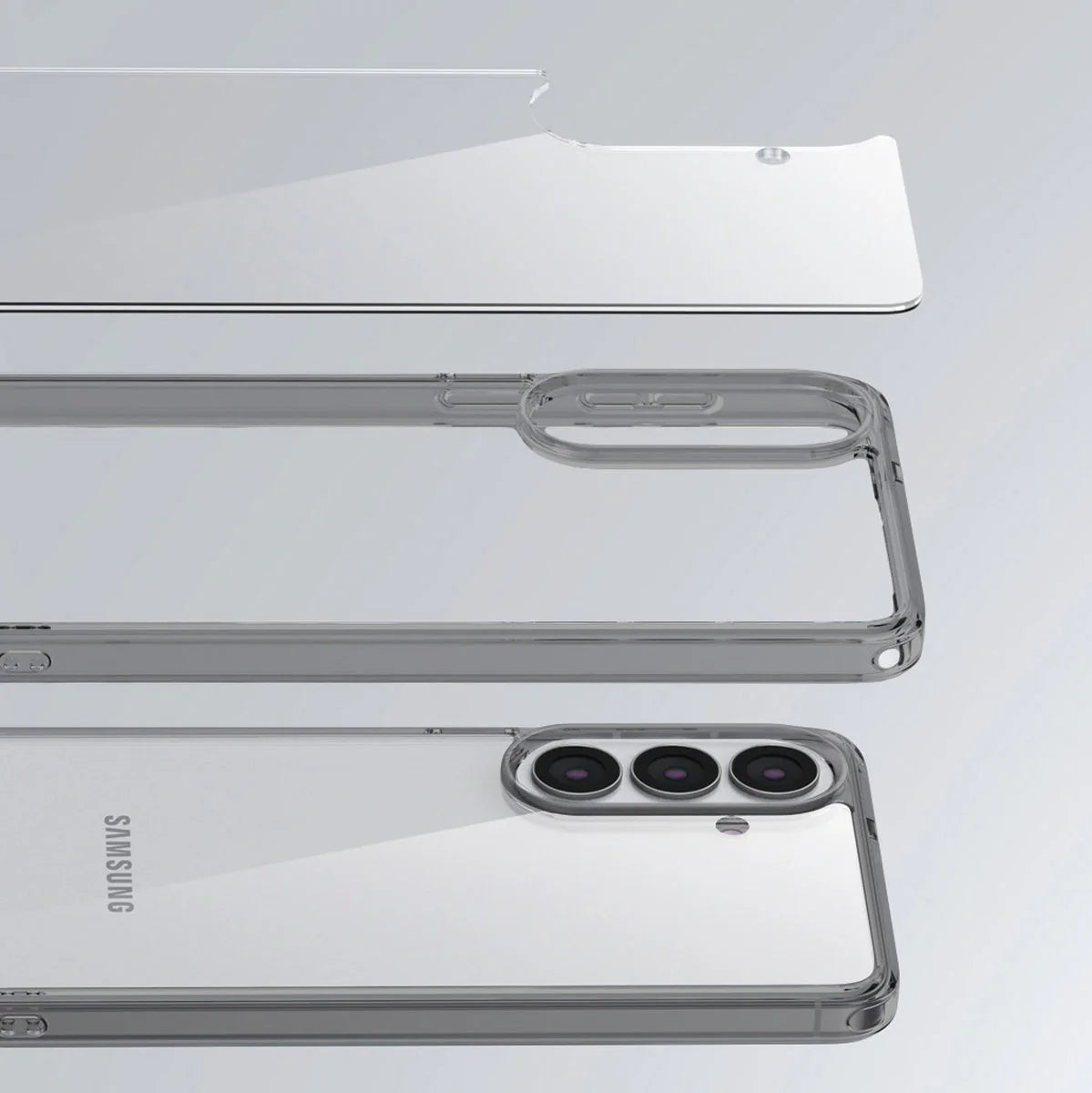 Handyhülle für Galaxy S26 Plus, Bizon Case Halo, Getönt-Schwarz