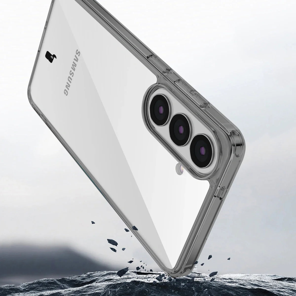 Handyhülle für Galaxy S26 Plus, Bizon Case Halo, Getönt-Schwarz