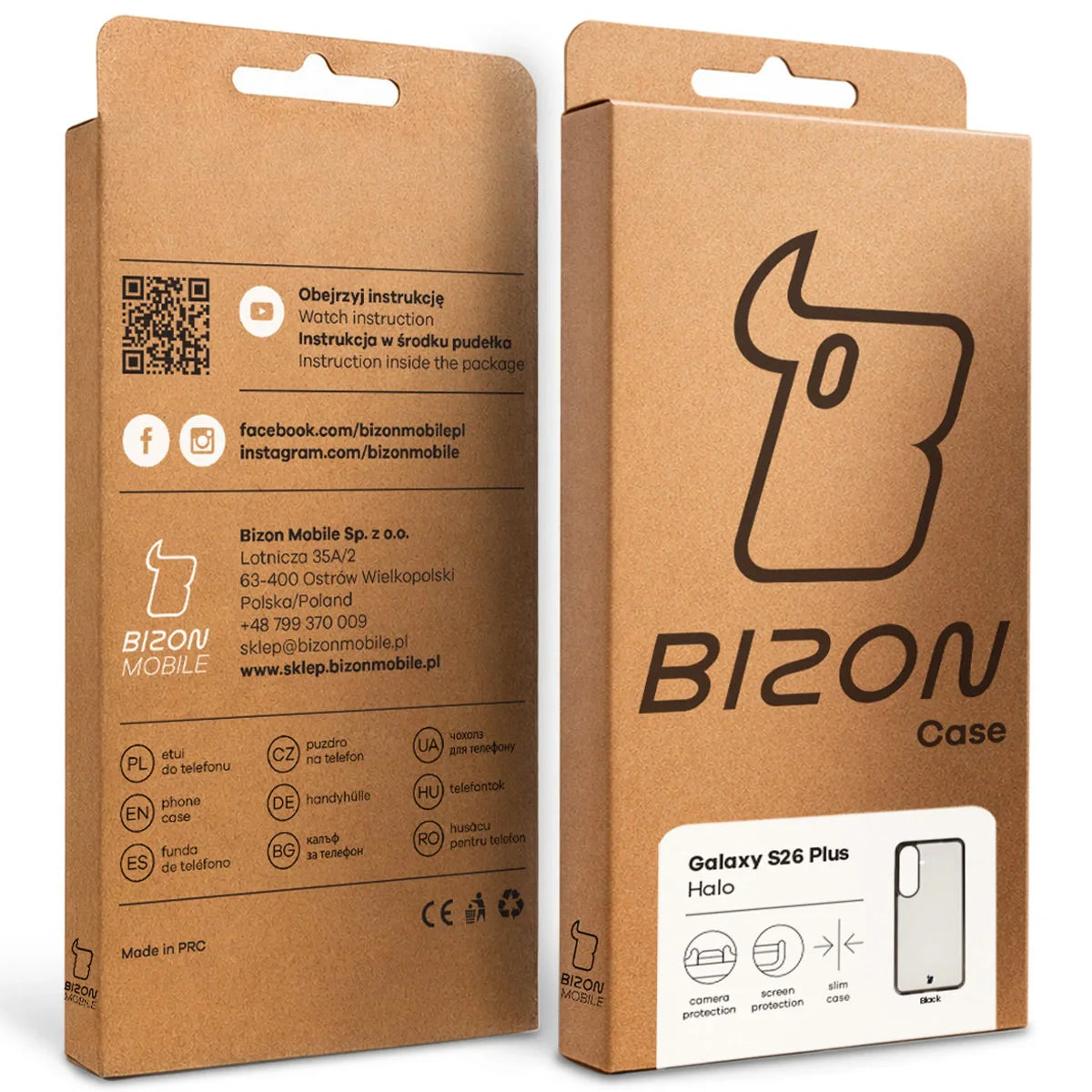 Handyhülle für Galaxy S26 Plus, Bizon Case Halo, Getönt-Schwarz