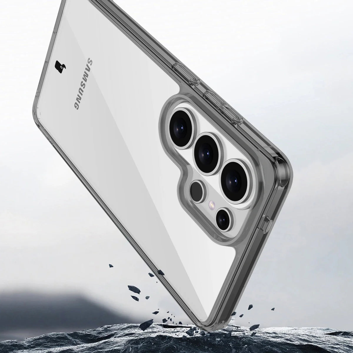 Handyhülle für Galaxy S26 Ultra, Bizon Case Halo, Getönt-Schwarz