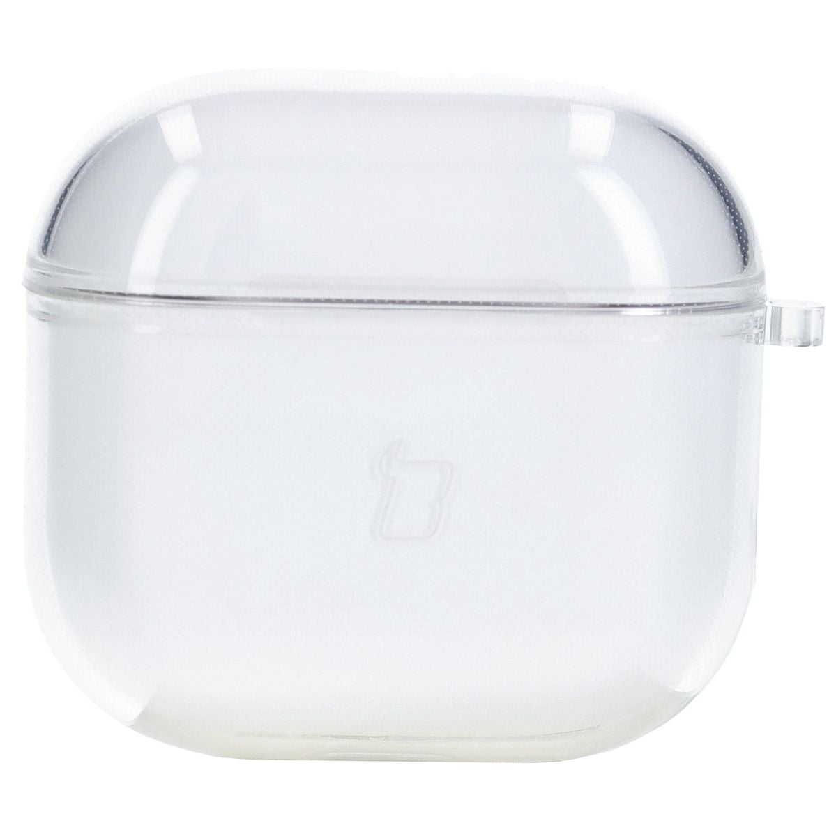 Elastische Hülle mit Karabiner für AirPods 4, Bizon Case Headphone Clear, Transparent