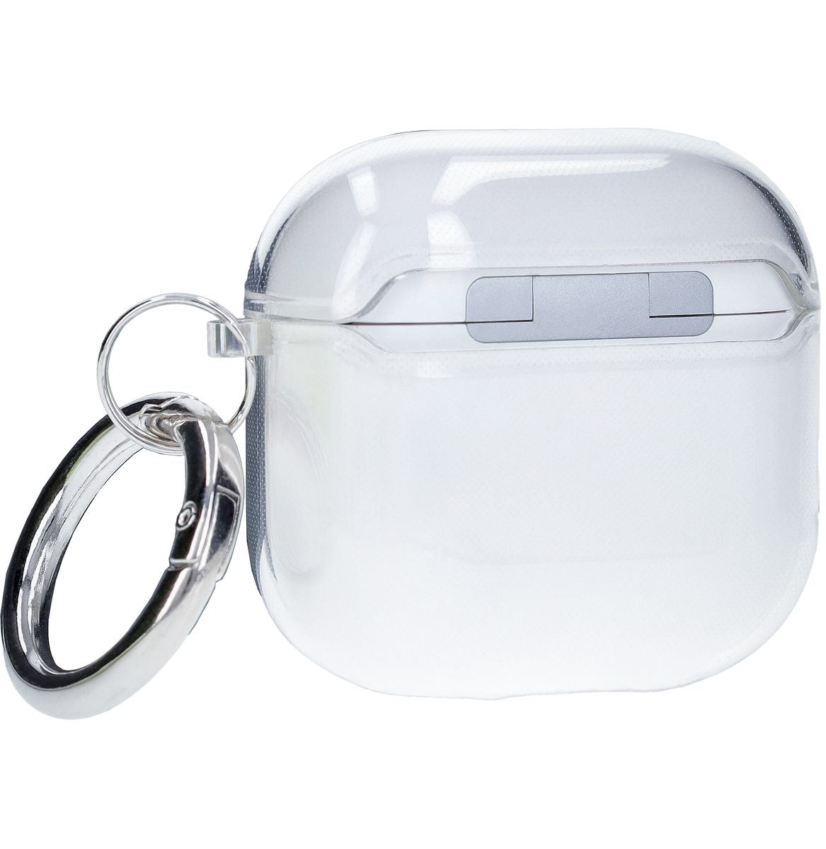 Elastische Hülle mit Karabiner für AirPods 4, Bizon Case Headphone Clear, Transparent