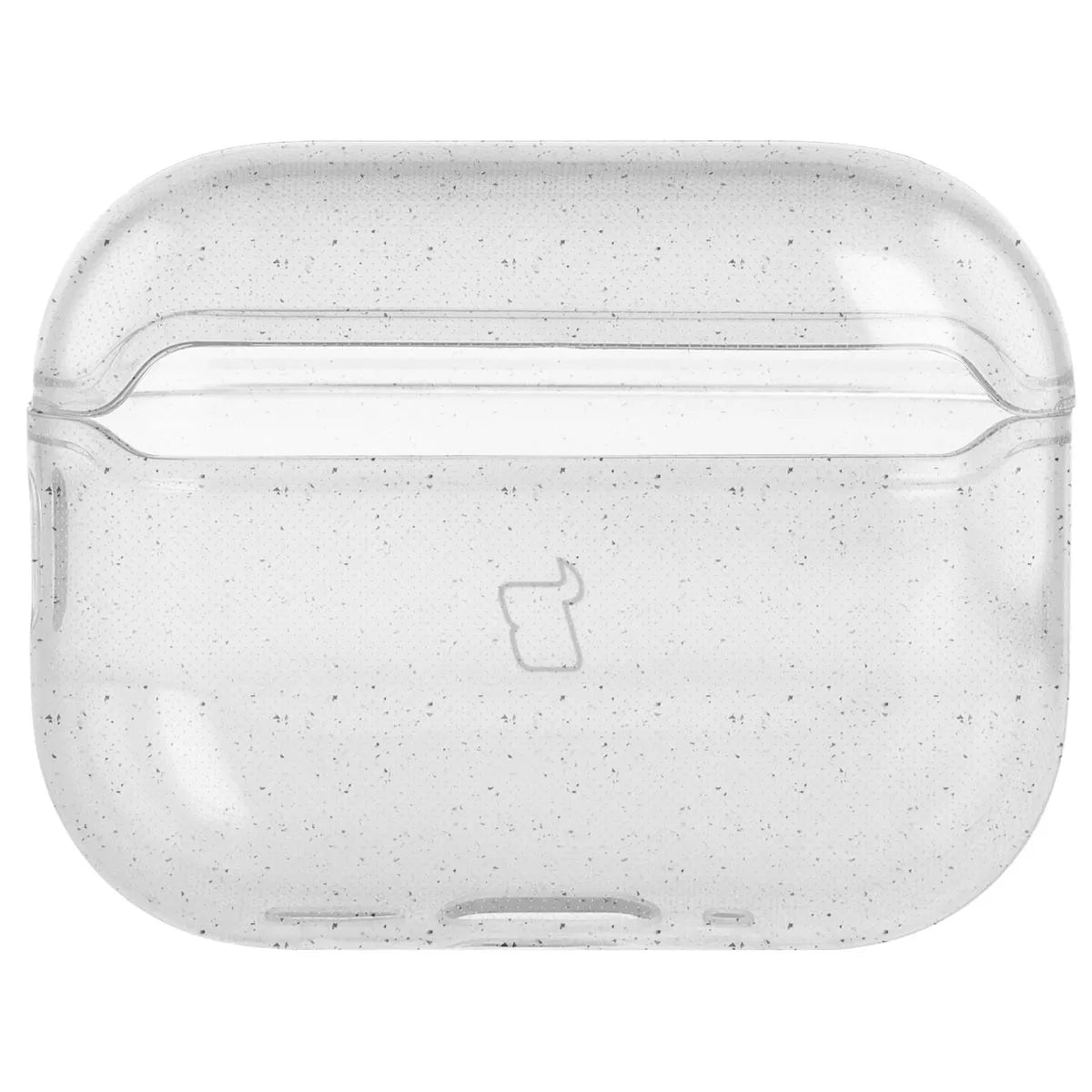 Elastische Hülle mit Karabiner für AirPods Pro 3, Bizon Case Headphone Clear, Transparent und Glitzernd
