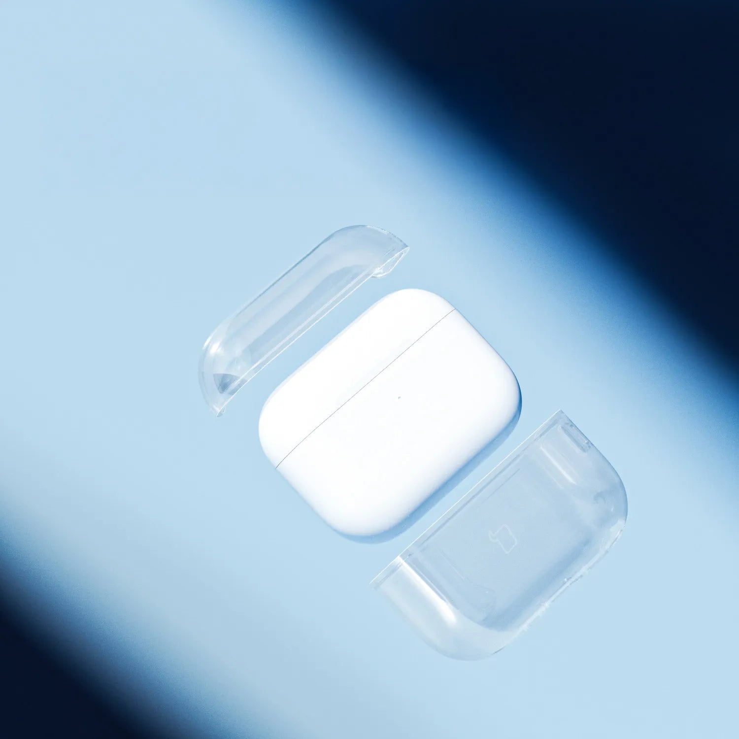 Elastische Hülle mit Karabiner für AirPods Pro 3, Bizon Case Headphone Clear, Transparent