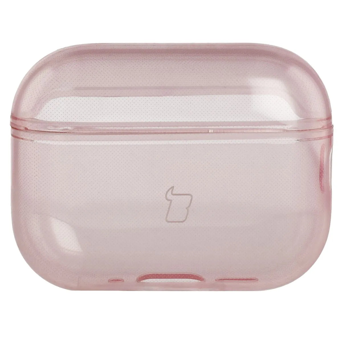 Elastische Hülle mit Karabiner für AirPods Pro 3, Bizon Case Headphone Clear, Transparent-Rosa