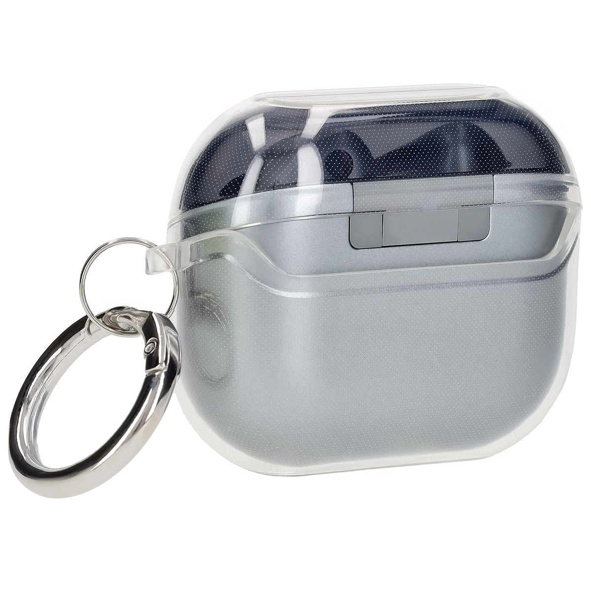 Elastische Hülle mit Karabiner für Galaxy Buds 3/3 Pro/3 FE, Bizon Case Headphone Clear, Transparent