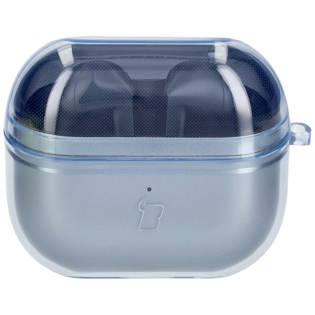 Elastische Hülle mit Karabiner für Galaxy Buds 3/3 Pro/3 FE Bizon Case Headphone Clear, Transparent-Blau