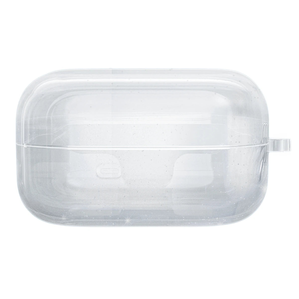 Elastische Hülle mit Karabiner für Galaxy Buds 4 / 4 Pro, Bizon Case Headphone Clear, Transparent und Glitzernd