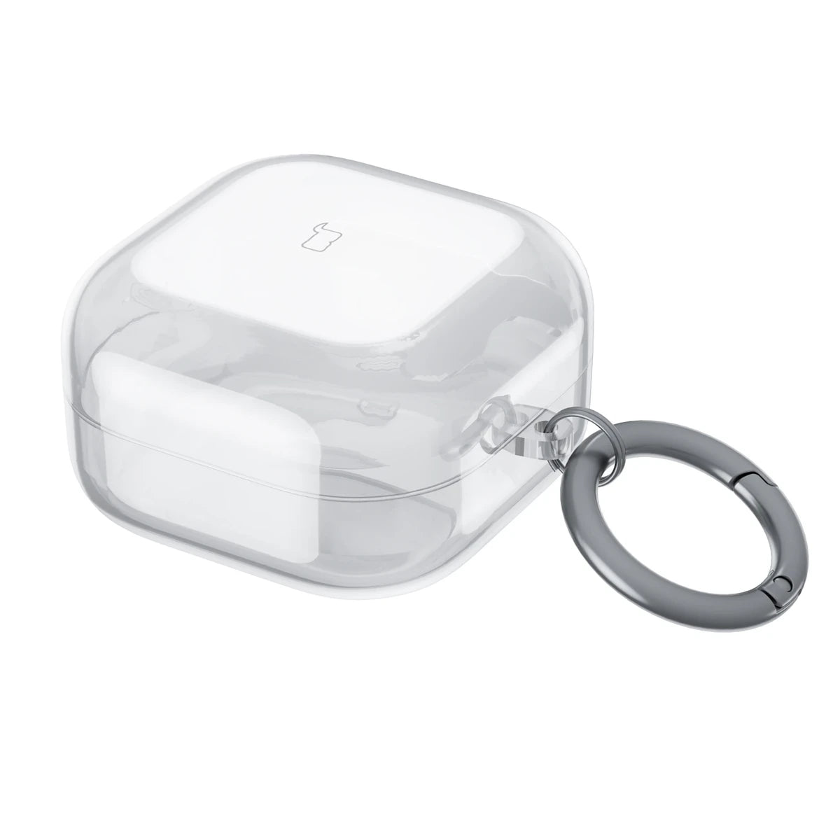 Elastische Hülle mit Karabiner für Galaxy Buds 4 / 4 Pro, Bizon Case Headphone Clear, Transparent