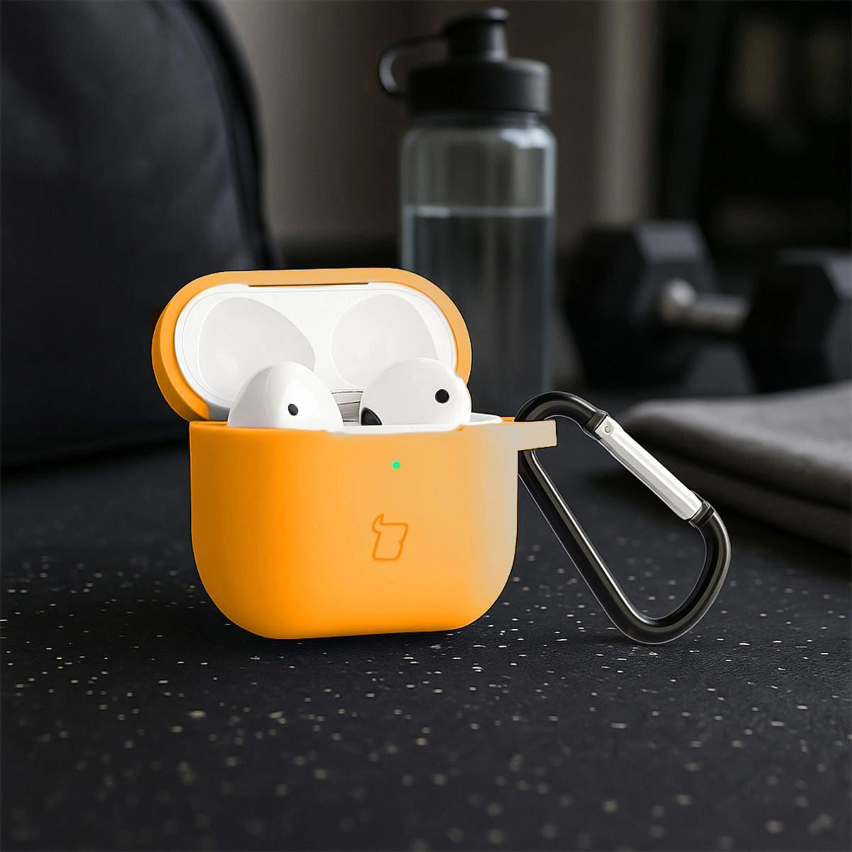 Silikonhülle mit Karabiner für AirPods 3, Bizon Case Headphone Silicone, Karotte