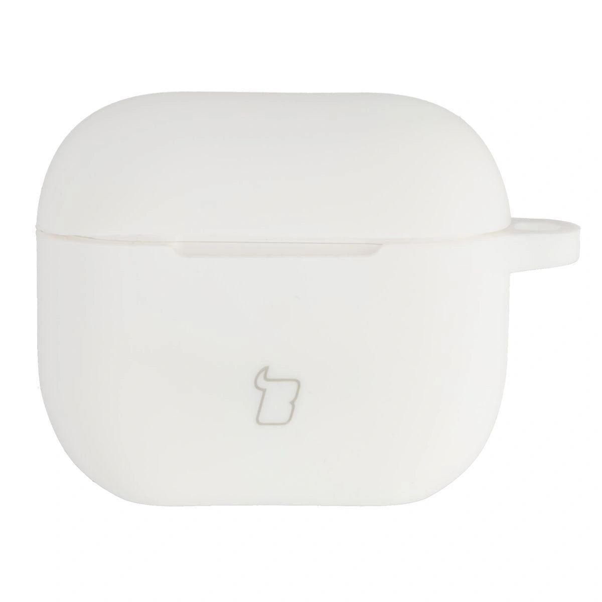 Silikonhülle mit Karabiner für AirPods 3, Bizon Case Headphone Silicone, Weiß